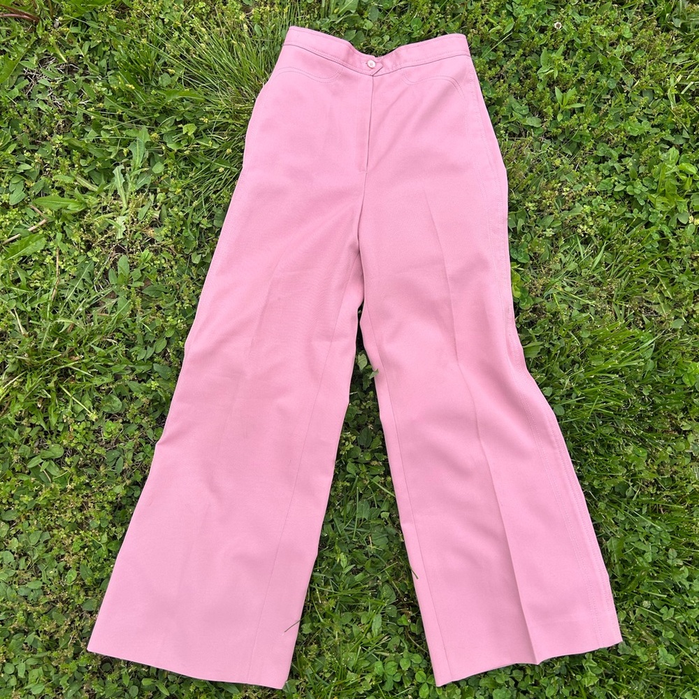 Pink Wide-Leg Women's Pants